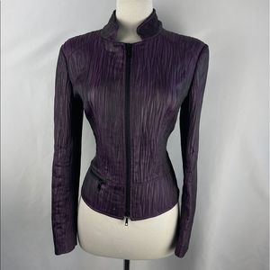 Lafayette 148 New York purple crinched zip